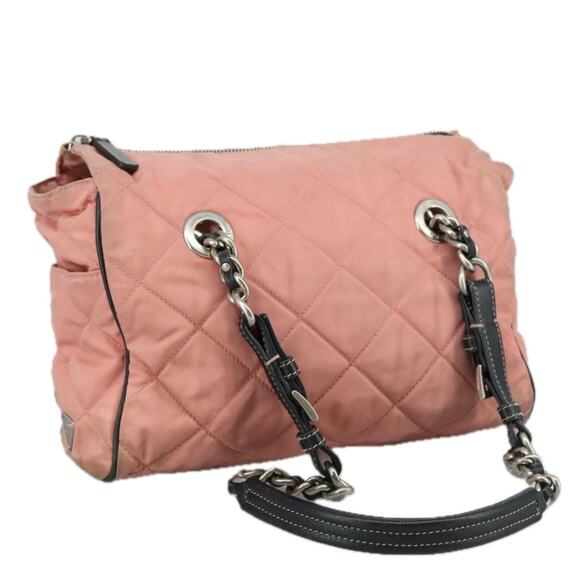 PRADA Shoulder Bag Nylon Pink - Picture 1 of 13